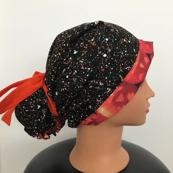 Scrub CAP/HAT *Reversible *Long Ties *Halloween - Picture 4 of 16